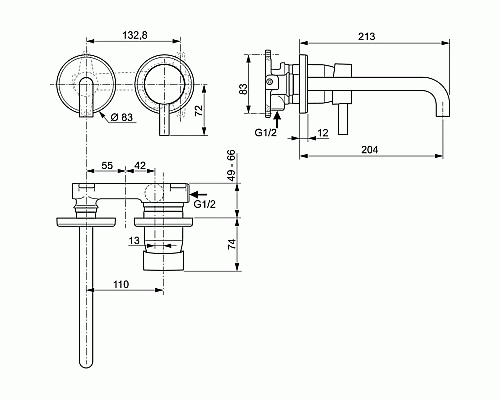 Смеситель для раковины Ideal Standard Ceraline A6938AA Хром
