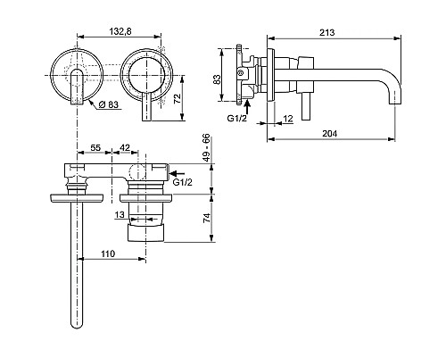 Смеситель для раковины Ideal Standard Ceraline A6938AA Хром