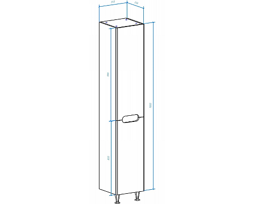 Шкаф пенал Bellezza Андрэа 35 R 4629004711079 Бежевый