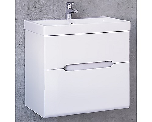 Тумба под раковину Jorno Moduo Slim 60 Mod.01.60/P/W подвесная Белый глянец