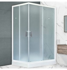 Душевой уголок Royal Bath HP 120х80 с поддоном профиль Белый стекло матовое