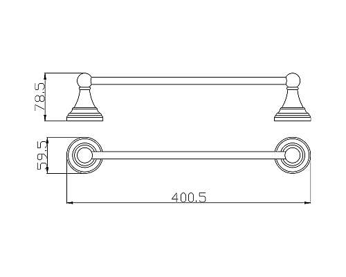 Полотенцедержатель Rav Slezak Morava MKA0701/40Z Золото