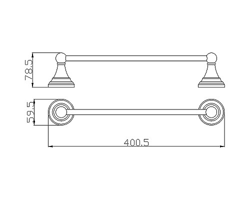 Полотенцедержатель Rav Slezak Morava MKA0701/40Z Золото