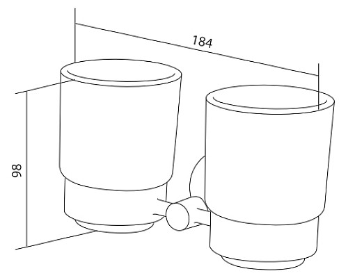 Подстаканник двойной AM.PM Bliss A55343464 Хром