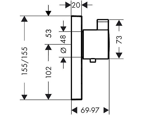 Смеситель для душа Hansgrohe ShowerSelect Highflow 15761000