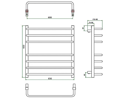 Полотенцесушитель ГРОТА ECOFORTE 63/60