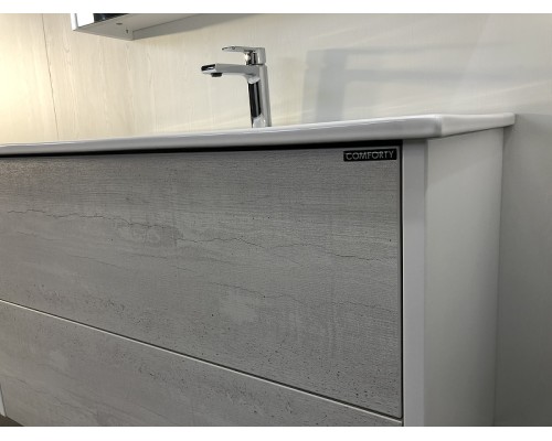 Тумба с раковиной Comforty Женева 90 00004137133 подвесная Дуб белый