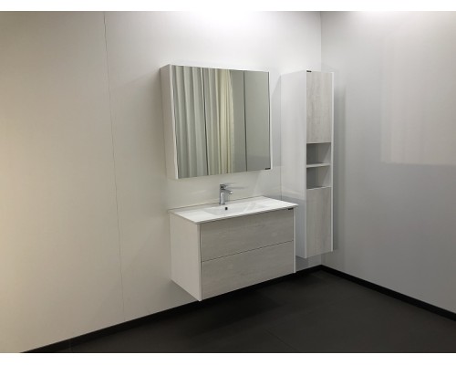 Тумба с раковиной Comforty Женева 90 00004137133 подвесная Дуб белый