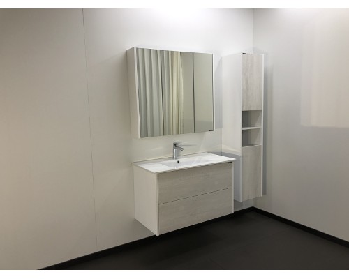 Тумба с раковиной Comforty Женева 90 00004137133 подвесная Дуб белый