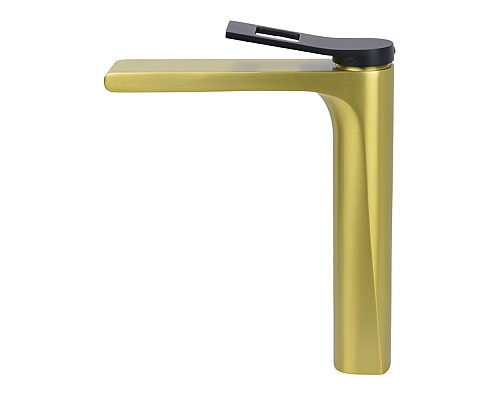 Высокий смеситель на раковину Bronze de Luxe Element EL21GB матовое золото/черный