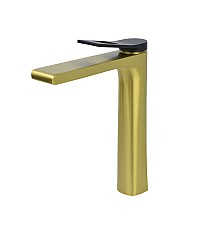 Высокий смеситель на раковину Bronze de Luxe Element EL21GB матовое золото/черный