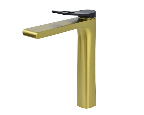 Высокий смеситель на раковину Bronze de Luxe Element EL21GB матовое золото/черный