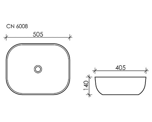 Чаша накладная Ceramica Nova Element 505x405 CN6008