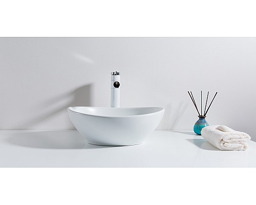 Белая матовая керамическая раковина Gid N900 51164