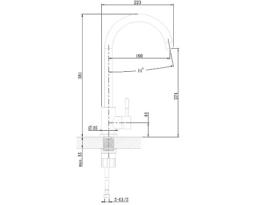 Смеситель для кухни Agger Zest A0701100 Хром