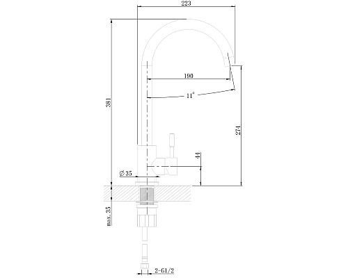 Смеситель для кухни Agger Zest A0701100 Хром