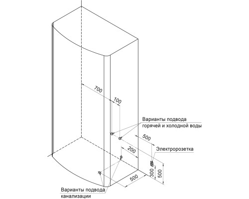 Душевая кабина Radomir Диана 1 118x108 1-05-1-0-0-0600 профиль Белый стекло прозрачное