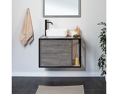 Тумба под раковину Aquanet Nova Lite Loft 75L 261654 подвесная Дуб рошелье