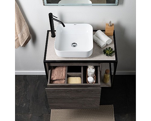 Тумба под раковину Aquanet Nova Lite Loft 75L 261654 подвесная Дуб рошелье