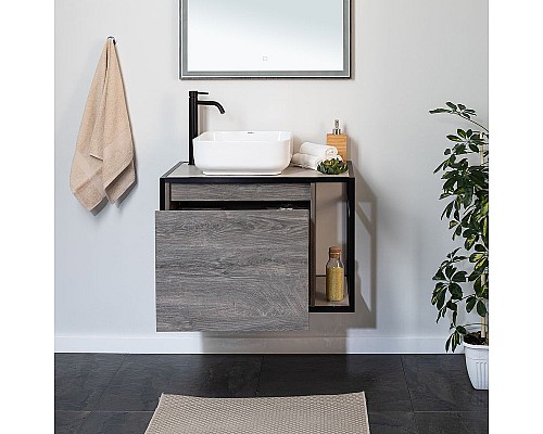 Тумба под раковину Aquanet Nova Lite Loft 75L 261654 подвесная Дуб рошелье