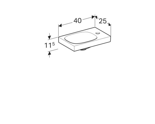 Мини-Раковина GEBERIT Acanto 500.635.01.2