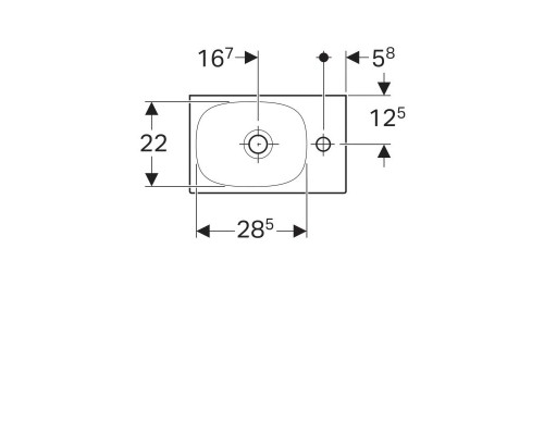 Мини-Раковина GEBERIT Acanto 500.635.01.2
