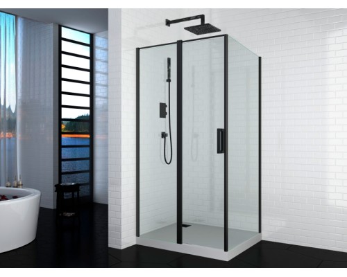 Душевой уголок Cerutti SPA Victoria 120x90 B профиль Черный стекло прозрачное