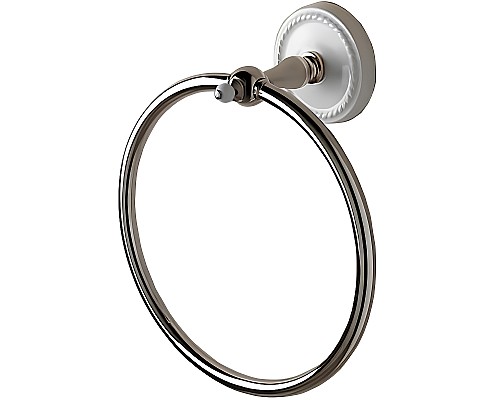 Кольцо для полотенец Devon&Devon Dorothy DOR407CR Хром Белое