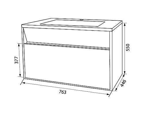 Тумба с раковиной Iddis Esper 80 ESP80W0i95K подвесная Белая