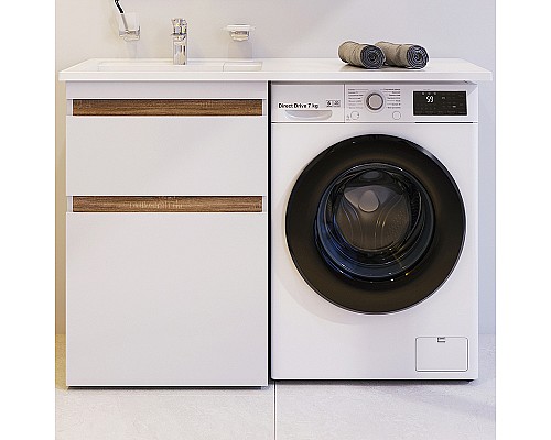 Тумба под раковину AM.PM X-Joy 60 M85AFSX0602WG Белый глянец Светлое дерево Тумба под раковину AM.PM X-Joy 60 M85AFSX0602WG Белый глянец Светлое дерево