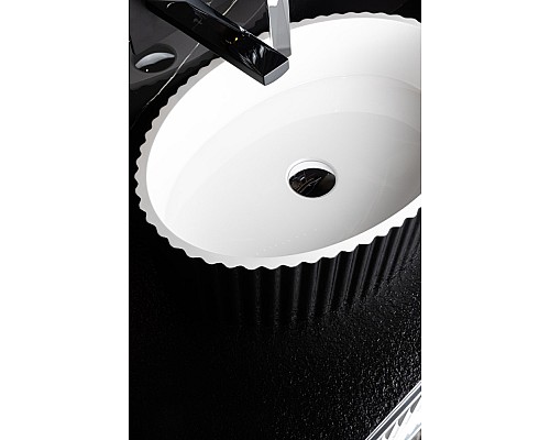 Раковина Canale рифл глянец чёрный