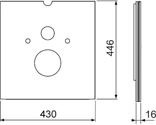 Стеклянная панель TECE lux 9650102 нижняя