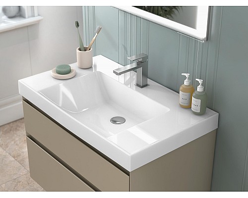 Раковина Kerama Marazzi CUBO подвесная 80, белая глянцевая Раковина Kerama Marazzi CUBO подвесная 80, белая глянцевая
