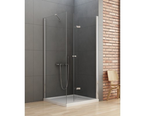 Душевое ограждение NEW TRENDY NEW SOLEO складные двери R 90x80x195 (хром)