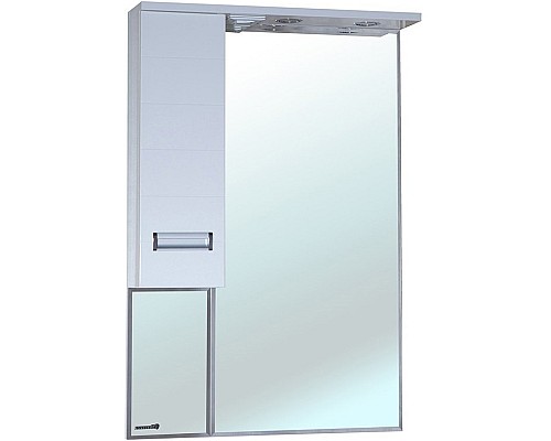 Зеркало со шкафом Bellezza Сиена 70 L 4613911002016 с подсветкой Белое