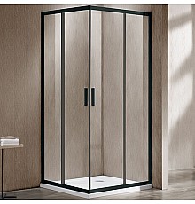 Душевой уголок Vincea Garda 110x80 VSS-1G8011CLB профиль Черный стекло прозрачное