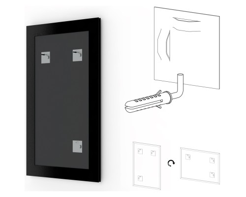 Зеркало Evoform Definite 152х72 BY 1113 в багетной раме - Сусальное золото 47 мм