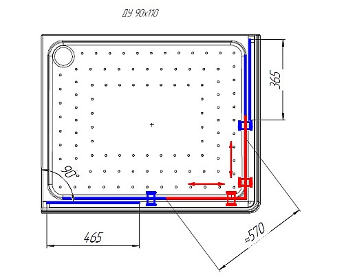 Душевой уголок Radomir 110x90 L 1-03-1-1-0-1220 с поддоном Белый