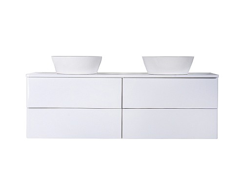 Тумба с раковиной Orange Otto 130 Ot-130TuMDF+B08-360W подвесная Белый глянец