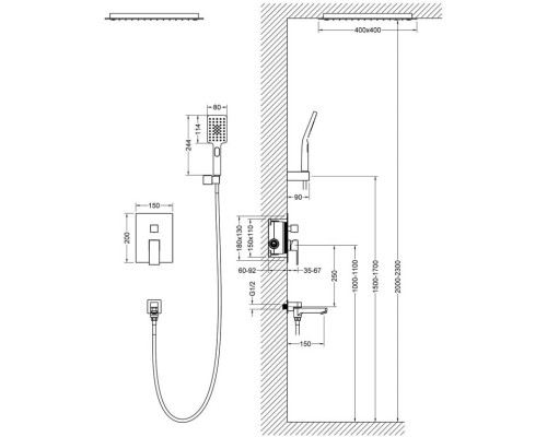 Душевая система Timo Selene SX-2039/00SM Хром