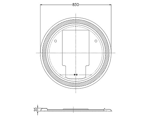 Зеркало Aquaton Анелло 85 1A260802AK010 с подсветкой с сенсорным выключателем и подогревом