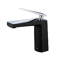 смеситель для умывальника Boheme VENTURO 371-b черный-хром