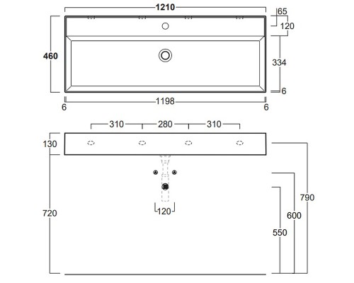 Раковина Simas 121 AG121 bi*1 Белая
