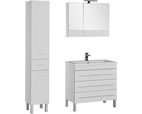 Тумба под раковину Aquanet Верона 90 178470 3 ящика Белая