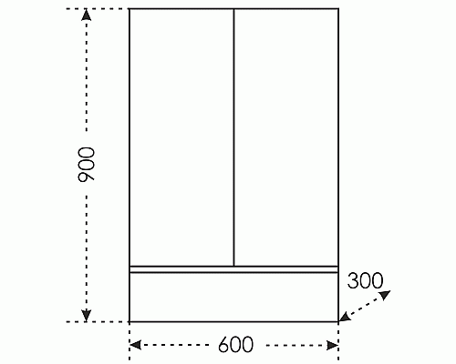 Подвесной шкаф СанТа Марс 60 1 ящик Белый