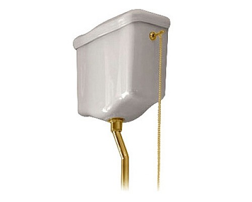 Механизм смыва для навесного высокого бачка Kerasan Waldorf 754591 золото