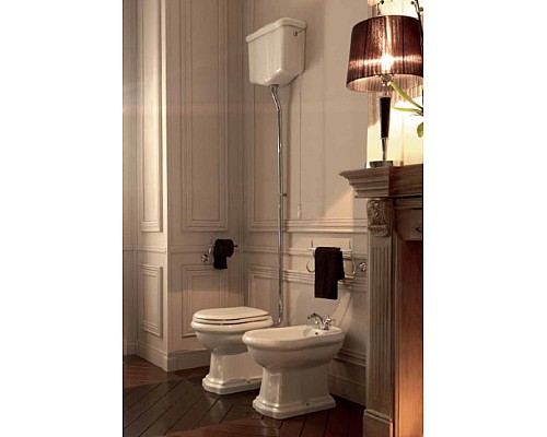 Механизм смыва для навесного высокого бачка Kerasan Waldorf 754591 золото