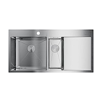 Кухонная мойка Omoikiri Akisame 100-2-IN-L 4973544 нержавеющая сталь 