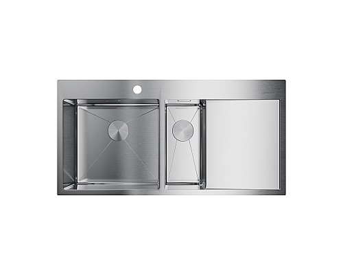 Кухонная мойка Omoikiri Akisame 100-2-IN-L 4973544 нержавеющая сталь