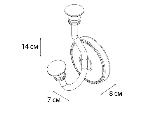 Крючок двойной FIXSEN ADELE FX-55005